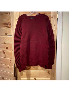 G-Star RAW Men's Burgundy Sweater Large